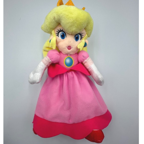 Nintendo Super Mario Princess Peach 12" Plush Soft Stuffed Toy - Picture 1 of 3